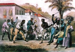Capoeira or the Dance of War by Johann Moritz Rugendas, 1835